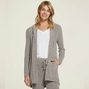 Barefoot Dreams COZYCHIC ULTRA LITE HOODED CARDI in Beach Rock